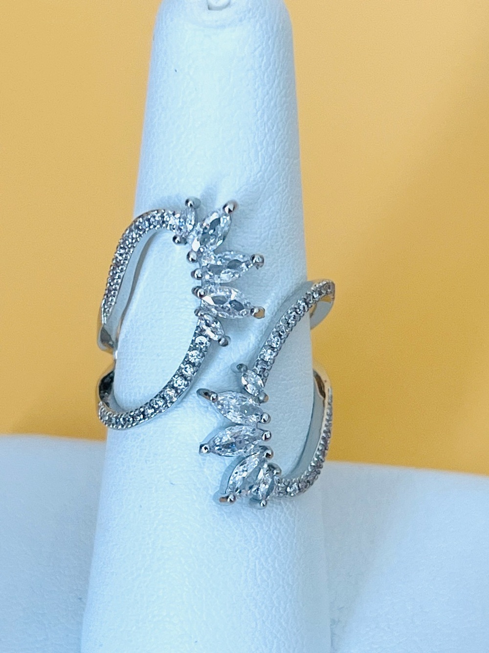 Stainless steel Marquise Cut Ring